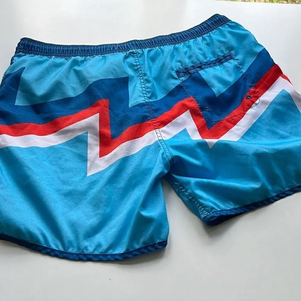 Rowdy Gentlemen Retro Lined Swim Trunks Mens 36/6